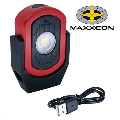 Maxxeon MXN00810 WorkStar Cyclops USB Rechargeable LED Work Light Magnetic RED