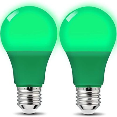 LED Green Light Bulb A19 5Watts with E26 Base 40w Equivalent Colored Light Bulbs