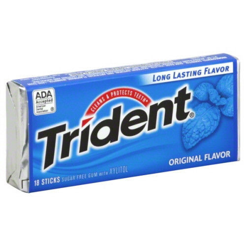 Full Box 9x Packs Trident White Wintergreen Chewing Gum | 16