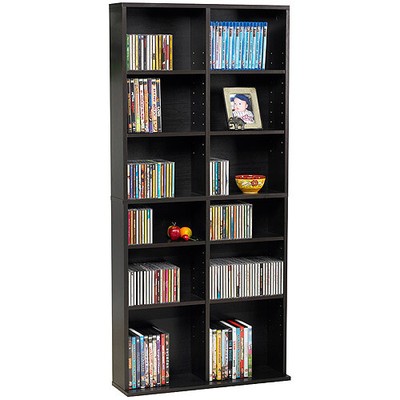 DVD Media Tower Rack Customizable Storage Book Shelf Home Living Room Furniture