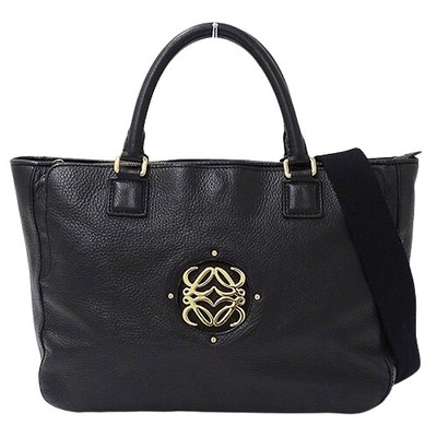 LOEWE LOEWE Bag Women s Brand Handbag Shoulder Bag 2way Leather Black Diagonal