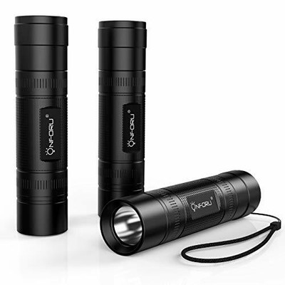 Onforu Mini Linternas LED Tacticas (3 Pack), Linterna Militar Alta Potencia, 3