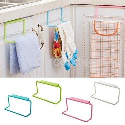 Kitchen Cupboard Towel Rack Hanging Holder Organizer Bathroom Cabinet Hanger 