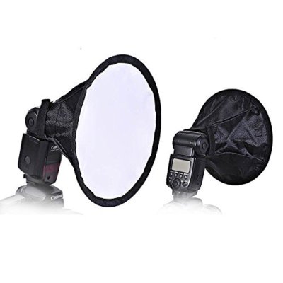 Universal Collapsible 8''×8'' Round Softbox Diffuser f On/Off Cam Flash Nikon SB