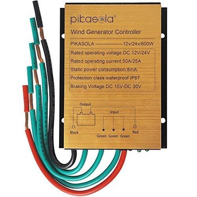 Pikasola Wind Turbine Charge Controller Mini Wind Turbine Generator Controlle...