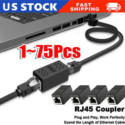 RJ45 Inline Coupler Cat7 Cat6 Cat5e Cat5 Ethernet LAN Network Cable Adapter Lot 