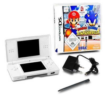Image Ds lite konsole Poche Weiss #71a + Mario & Sonic à Il Olympischen Spielen Image Ds lite konsole Poche Weiss #71a + Mario & Sonic à Il Olympischen Spielen