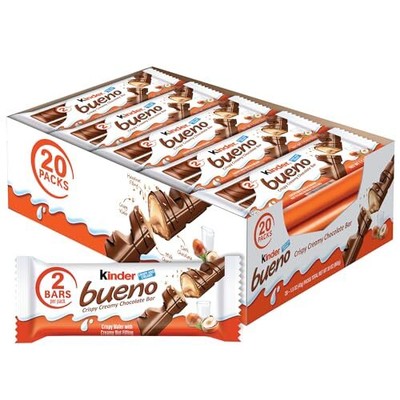 Milk Chocolate and Hazelnut Cream, Bulk 20 Pack, 2 Individually Wrapped Choco...