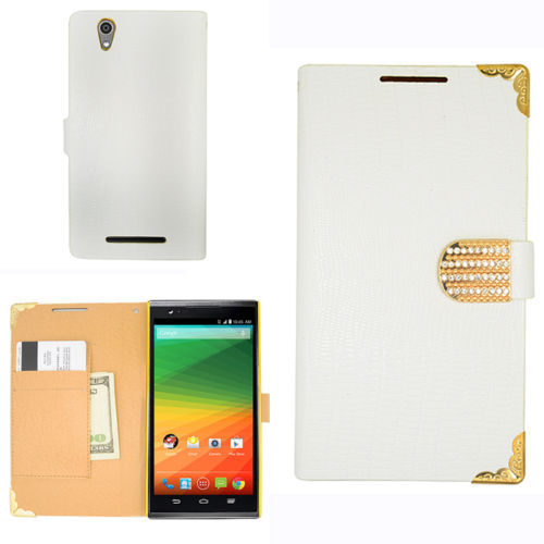 Funda libro para teléfono celular Blanco ZTE