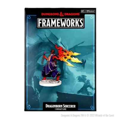 Dungeons & Dragons - FRAMEWORKS - Dragonborn Sorcerer - 1 Miniature - NEW