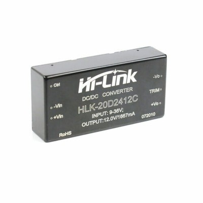 HI-LINK HLK-20D2412C 20WDC DC 24v to 12v Power Module Regulated DC Buck Module