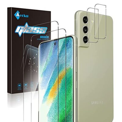 Aerku Pellicola Vetro Temperato per Samsung Galaxy S21 FE + Pellicola (y1l)