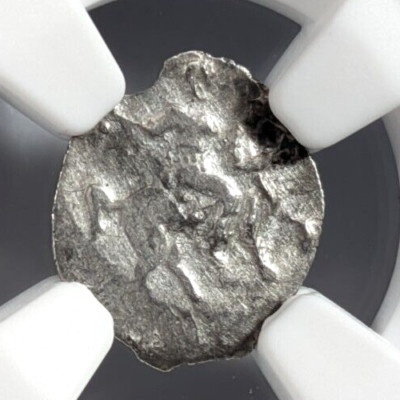 Ivan IV The Terrible Russia NGC MS61 Silver Denga AD 1533-1584 Horse Coin Tyrant