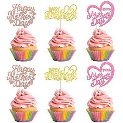 Glitter Heart Love You Mom Cupcake