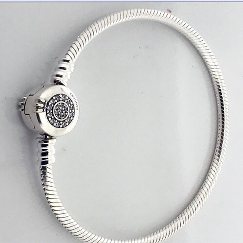 パワーオブラブ New 100% Authentic PANDORA 925 Timeless Pavé Crossover Dual