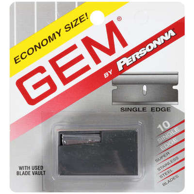 Personna Gem Super Stainless Steel Refill Blades, 10 ct.