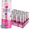 Juni Sparkling Adaptogen Drink with Ashwagandha, Lion’s Mane and Reishi Mushrooms | Green Tea for Focus, Zero Sugar, 5 Calories | Decaffeinated, Non Alcoholic Drinks - Strawberry Hibiscus 12 pack
