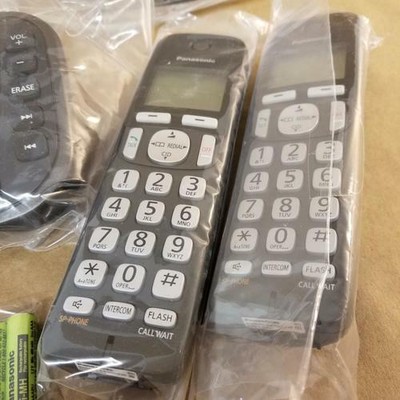 Panasonic KX-TGD220 Cordless Phone with Answering Machine- 2 Handsets