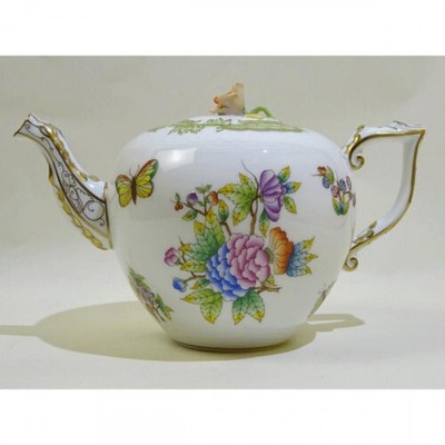 Brand new Herend Victoria Bouquet Teapot Rose Orange