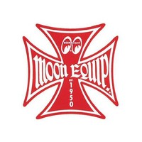 Original Moon Equip IRON CROSS Aufkleber Hot Rod 50 mm