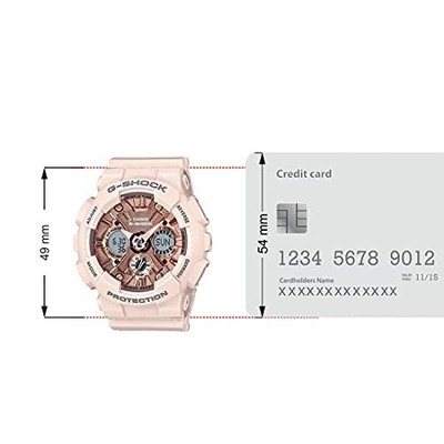 Pre-owned Casio G-shock Analog-digital Rose Gold Dial Women Gma-s120mf-4adr (g732)