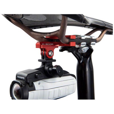 K-EDGE GO BIG Pro Saddle Rail Camera Mount for GoPro, Garmin and Shimano, Red