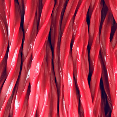 300g BULK BAG RJ's FABULICIOUS RASPBERRY TWISTER CHEWY FLAVOURED TWISTS