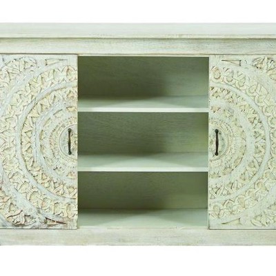 Chennai White Wash Storage Entertainment Center-Home Decorators Collection