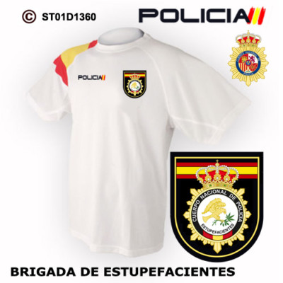 CAMISETAS TECNICAS POLICIA NACIONAL: CNP - BRIGADA DE ESTUFACIENTES M3