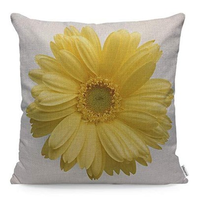  Throw Pillow Cover Yellow Flower Sunflower Background - Soft Linen Multi 119