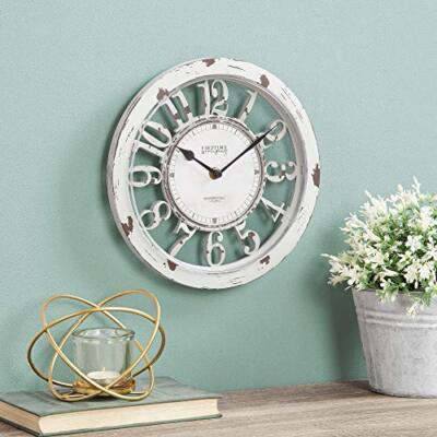 FirsTime & Co.® Antique Farmhouse Contour Wall Clock American Crafted Distres...