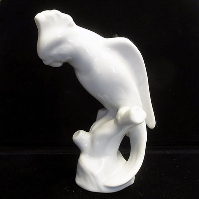 COCKATOO WHITE by HEREND Hungary 4.5'' tall NEW NEVER SOLD High Glazed Porcelain