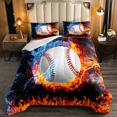 Queen Size Sports Theme Down Comforter Kids Teens Boys Fi