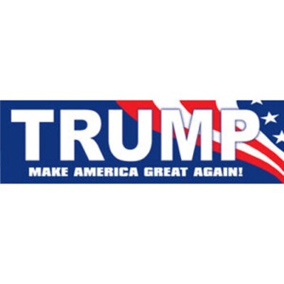 Donald Trump Make America Great Again American Flag Bumper Sticker
