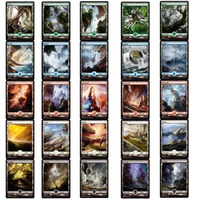 100 Battle for Zendikar BFZ Full Art Basic Land Lot 4 of each - complete set MTG