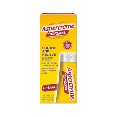 Aspercreme Maximum Strength Pain Relief Cream with Aloe, 3 oz., for Arthritis, J