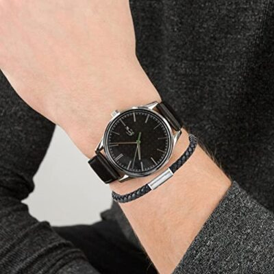 Pre-owned Lacoste [] Vienna Gift Set (watch And Bracelet) 2070014 Men's Black