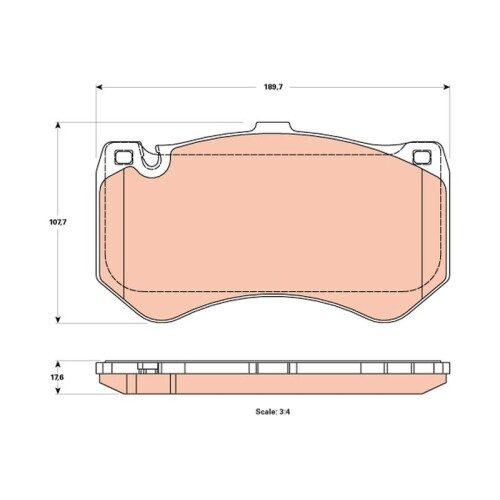 1x Bremsbelagsatz, Scheibenbremse Trw Gdb1907 Passend FÃ¼R Mercedes-Benz