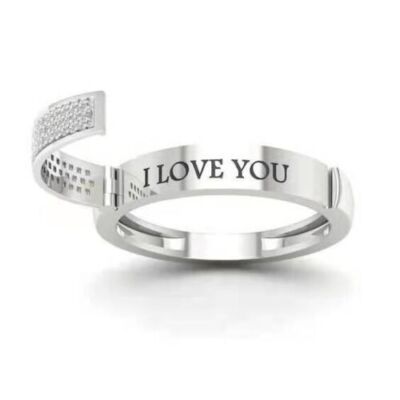 Fashion Women 925 Silver Rings Cubic Zirconia Wedding Jewelry Ring Gift SZ 6-11