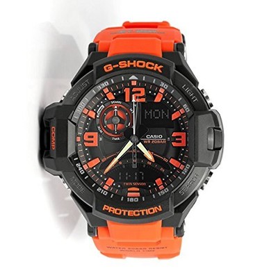 Pre-owned G-shock Fire Brigade Rescue  Sky Cockpit 20 Atm Waterproof (ga-1000-2b Ga-1000-4a In Ga-1000-4a (orange)