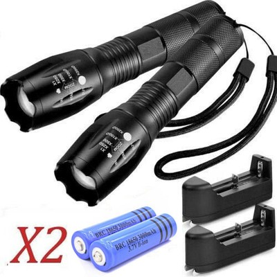 Powerful Military T6 18650 Flashlight Bright Tactical Police LED Torch Light USA