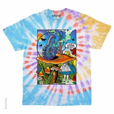 ALICE POP ART-WONDERLAND-CATERPILLAR-TIE DYE T-SHIRT- S-M-L-XL-XXL,5X Dead,Phish