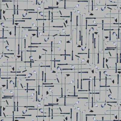 BACK NINE Golf Panel and Fabric Quilting Cotton Collection Yard Golfer Novelty