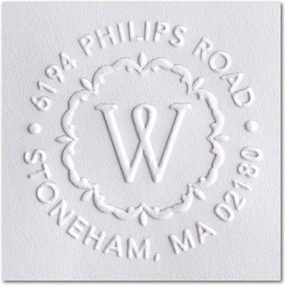 Custom Round Embosser Seal - Personalized Address & Design - EZ-Seal - 1-5/8''