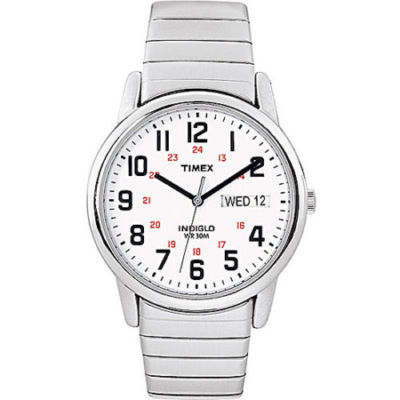 Timex T2N091, Men's Easy Reader X- Long Expansion Band Watch, Indiglo, Date, NEW