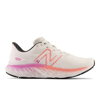 

New Balance Womens Fresh Foam X EVOZ v3, White/raspberry/grapefruit