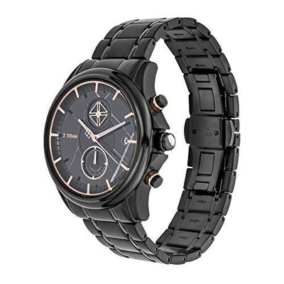 Pre-owned Titan Grandmaster Ii Analog Brown Dial Men's Watch-1847km01