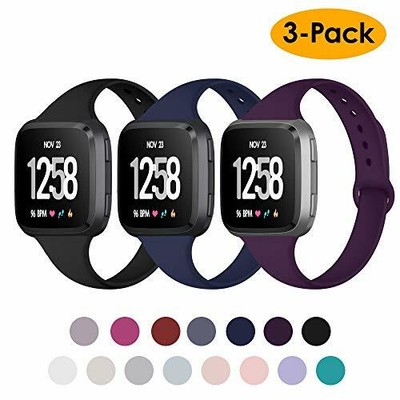 Silicone Bands For Fitbit Versa/ 2 / Lite Edition Narrow Soft Wristband
