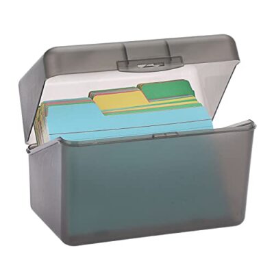 1 Pack 4 x 6 inch Index Card Box-Index Card Holder Notecard Box Recipe Card B...
