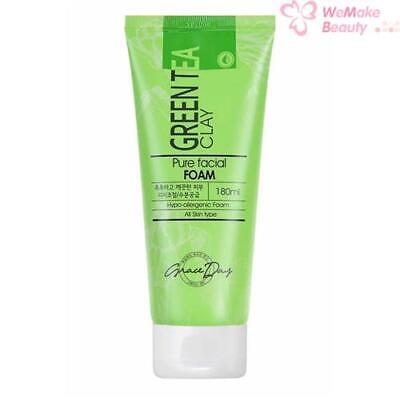 Grace Day Green Tea Clay Pure Facial Foam 6.09oz / 180ml New In Box